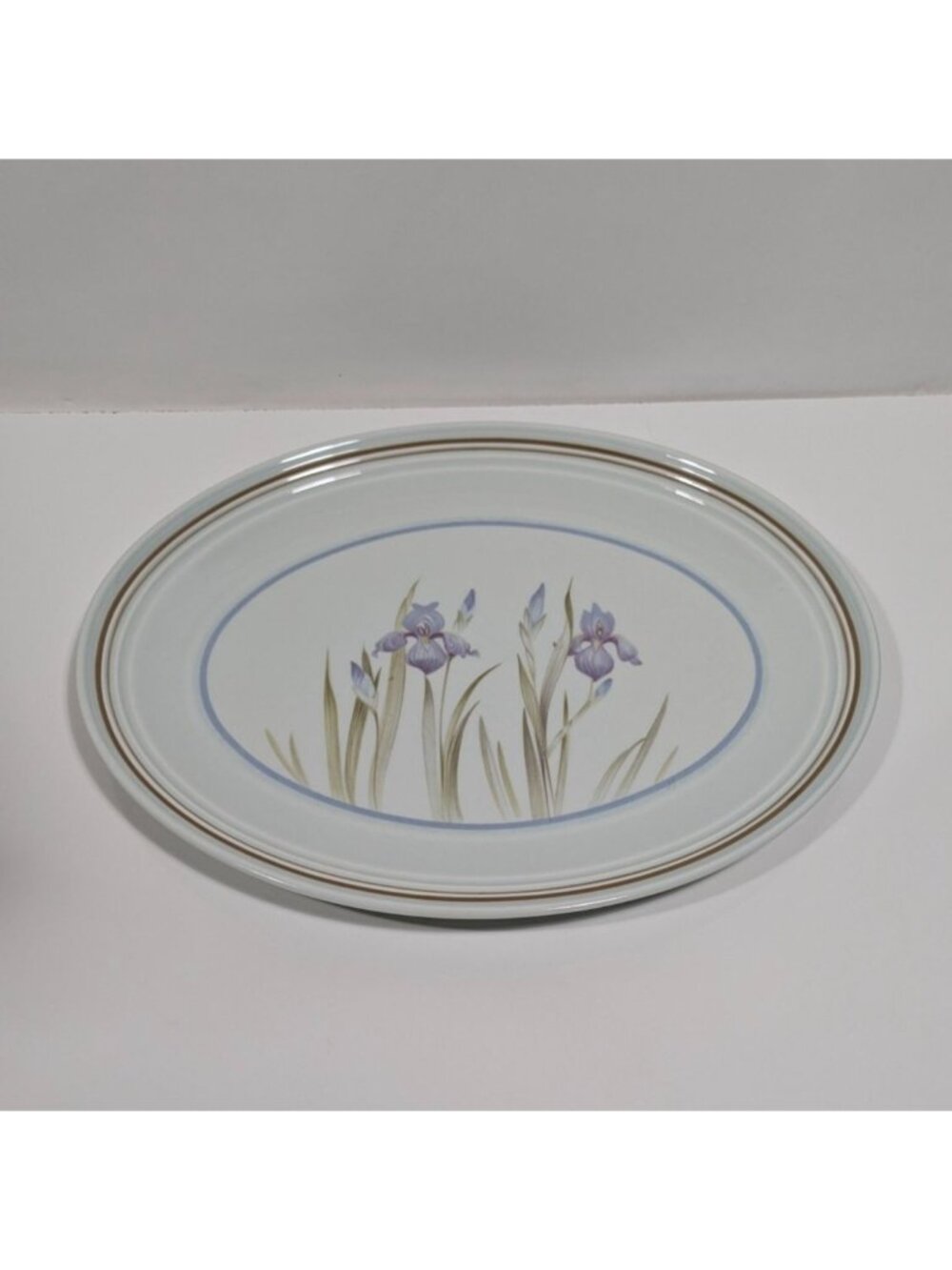 Royal Doulton Blue Iris Oval Serving Platter 13.25" Lambethware England